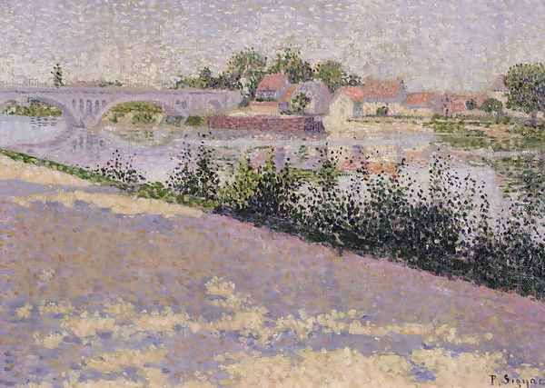 Les Andelys, Port Morin, 1886 Oil Painting by Paul Signac