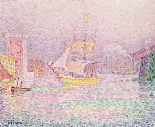 Port of Marseille, 1906-07 Oil Painting by Paul Signac