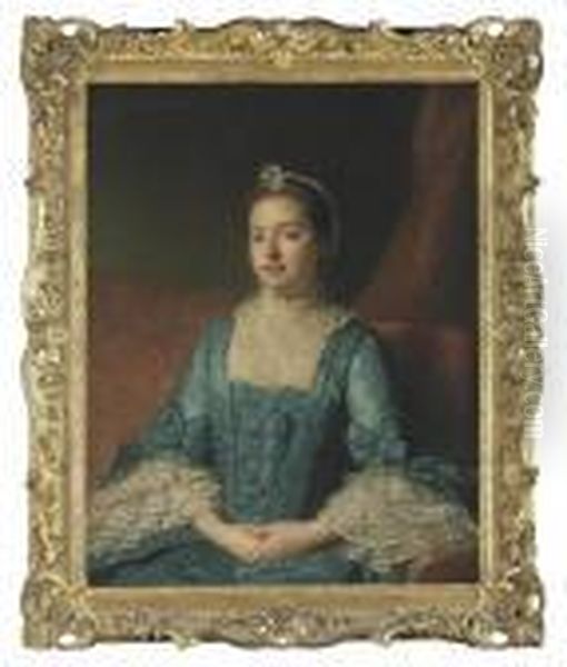 Portrait Of Sarah Verney Oil Painting by Allan Ramsay