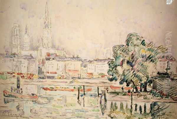 Rouen Oil Painting by Paul Signac