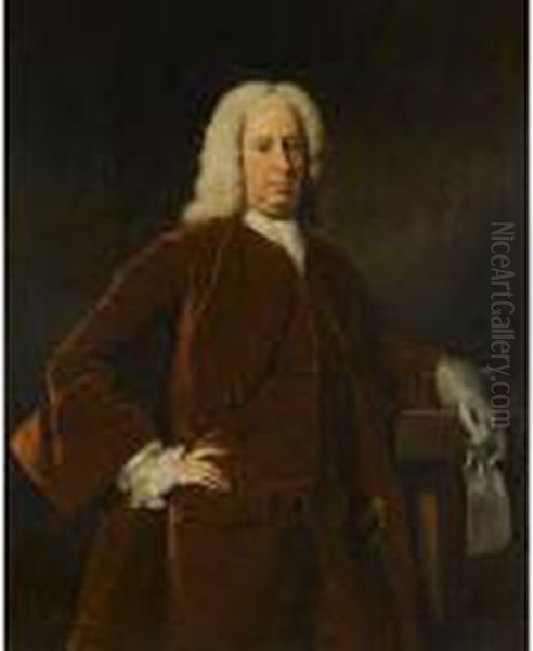 Portrait Of John Fitzgerald Villiers, 1st Earl Of Grandison(1692-1766) Oil Painting by Allan Ramsay