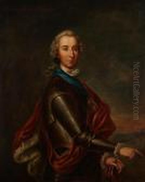 Prince Charles Edward Stuart In Armour Oil Painting by Allan Ramsay