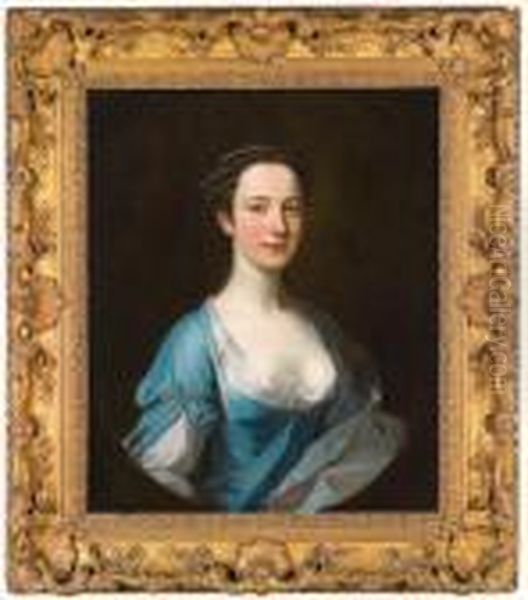 Portrat Einerjungen Dame Oil Painting by Allan Ramsay