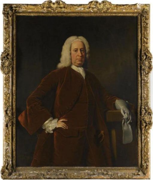 Portrait Of John Fitzgerald Villiers Oil Painting by Allan Ramsay