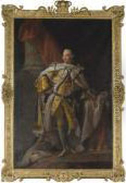 Portrait Of King George Iii In Coronation Robes Oil Painting by Allan Ramsay