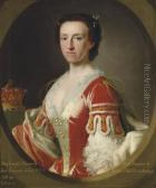 Portrait Of Margaret, Countess Of Coningsby Oil Painting by Allan Ramsay