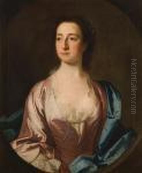 Portrait Of Miss Lucy Bassett Oil Painting by Allan Ramsay