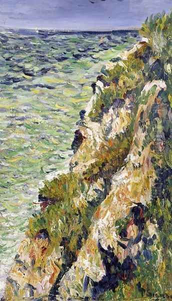 Port-en-Bessin, a Cliff Oil Painting by Paul Signac