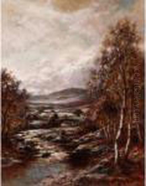 A Highland Burn Oil Painting by Allan Ramsay