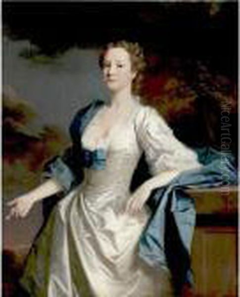 Portrait Of Mrs. Mary Wilbraham Oil Painting by Allan Ramsay