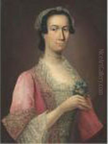 Portrait Of A Lady, Half-length Oil Painting by Allan Ramsay