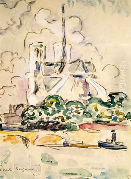 Notre-Dame, 1925 Oil Painting by Paul Signac