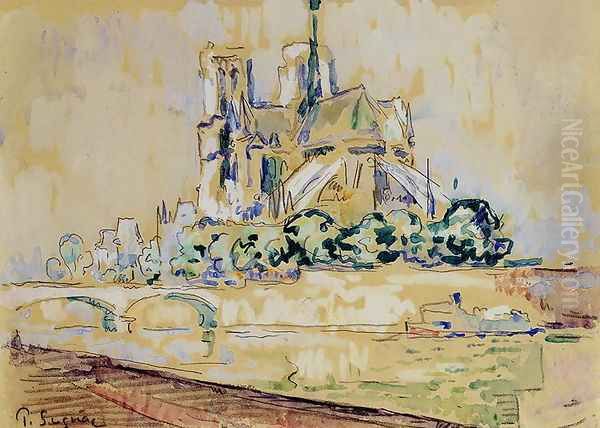 Notre Dame, 1885 Oil Painting by Paul Signac