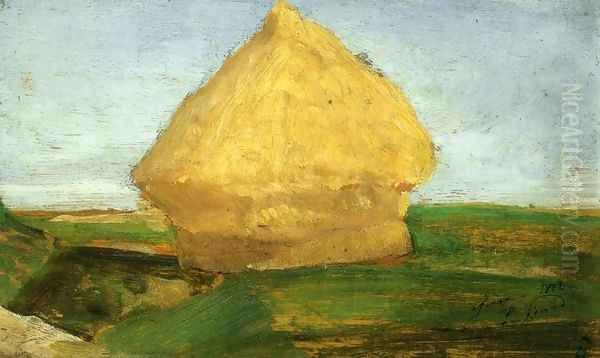 The Haystack Oil Painting by Paul Signac