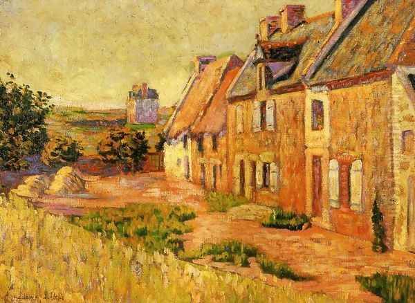 Saint-Briac, Courtyard of the Ville Hue Oil Painting by Paul Signac