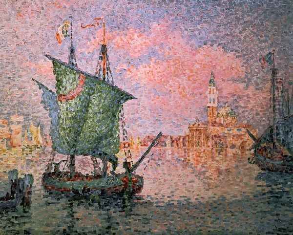 Venice - The Pink Cloud Oil Painting by Paul Signac