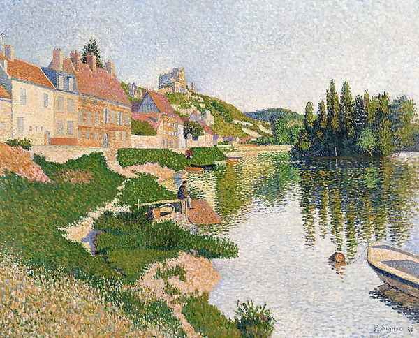 The River Bank, Petit-Andely, 1886 Oil Painting by Paul Signac