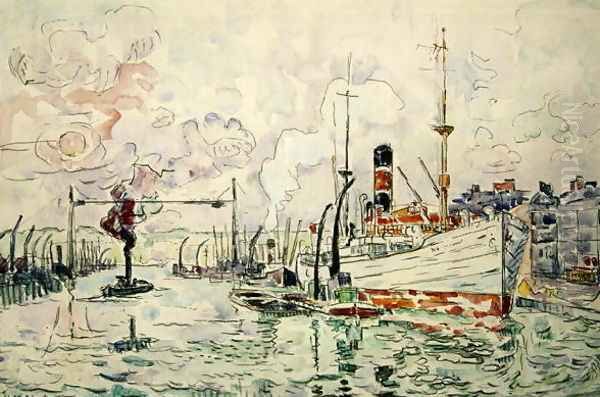 Rouen, 1924 Oil Painting by Paul Signac