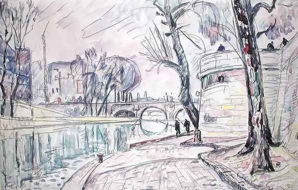 Paris - River Scene Oil Painting by Paul Signac