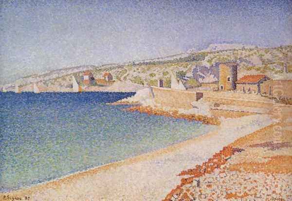 The Jetty at Cassis, Opus 198 Oil Painting by Paul Signac