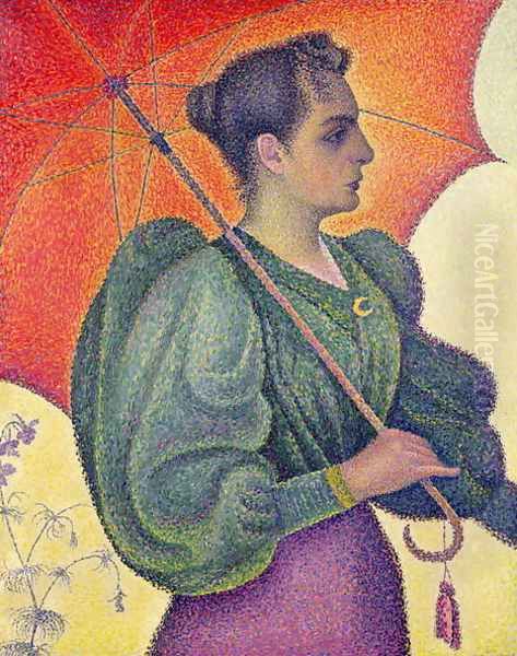 Woman with a Parasol, 1893 Oil Painting by Paul Signac