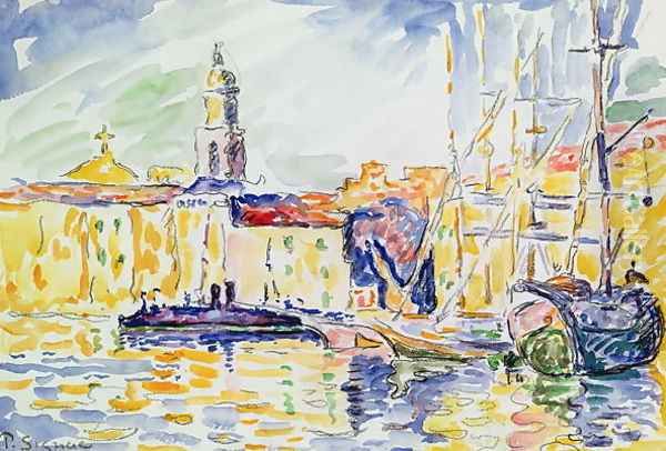 The Harbour at St. Tropez, c.1905 Oil Painting by Paul Signac