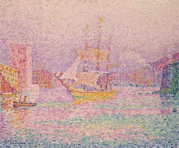 The Harbour at Marseille Oil Painting by Paul Signac