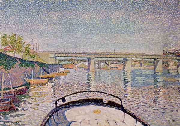 The Bridge at Asnieres, 1888 Oil Painting by Paul Signac