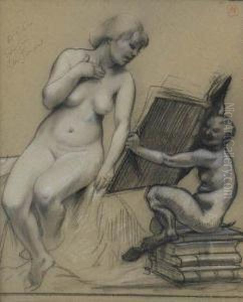 Lecture Erotique Oil Painting by Armand Rassenfosse