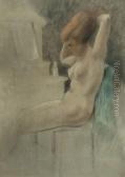 Femme A Sa Toilette Oil Painting by Armand Rassenfosse