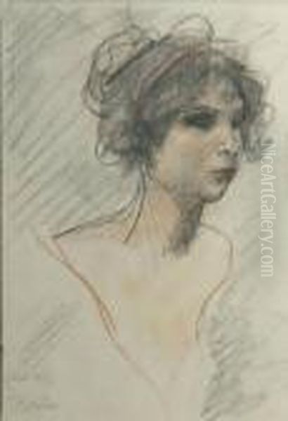 Jeune-femme Oil Painting by Armand Rassenfosse