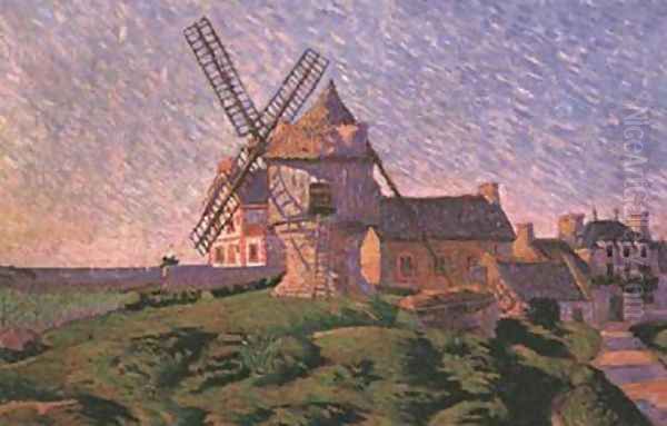 Pierre Hâlé's Windmill Sainte-Briac Oil Painting by Paul Signac