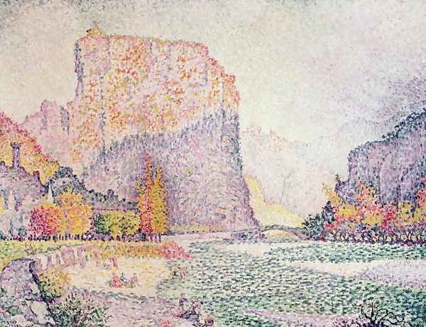 The Cliffs at Castellane, 1902 Oil Painting by Paul Signac