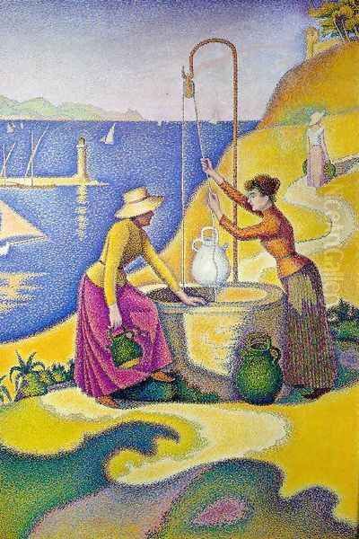 Women at the Well Oil Painting by Paul Signac