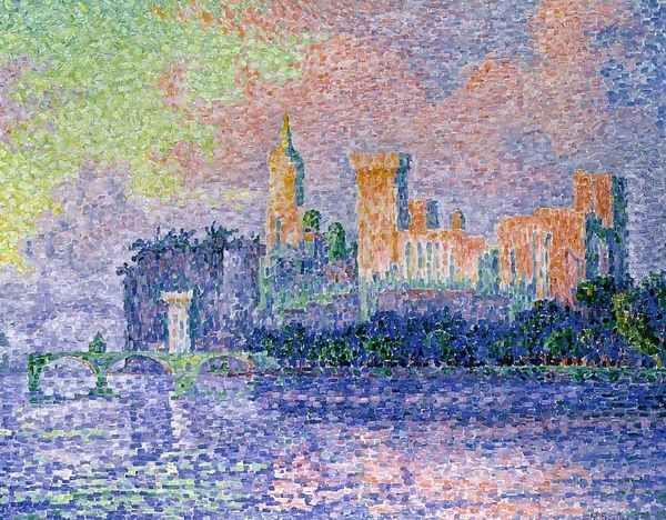 The Chateau des Papes Oil Painting by Paul Signac