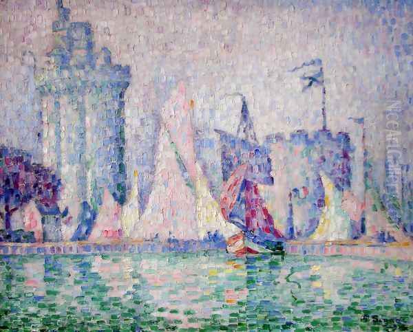 The port of La Rochelle Oil Painting by Paul Signac