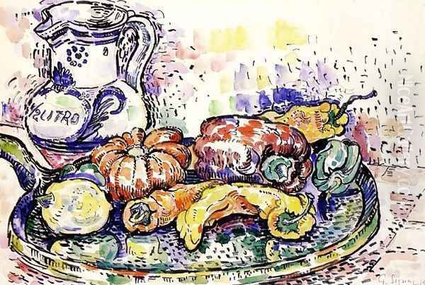 Still Life with Pitcher Oil Painting by Paul Signac