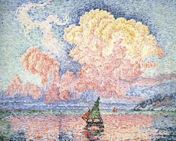 The Pink Cloud, Antibes Oil Painting by Paul Signac