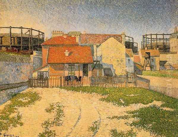 The Gas Tanks at Chíchy Oil Painting by Paul Signac