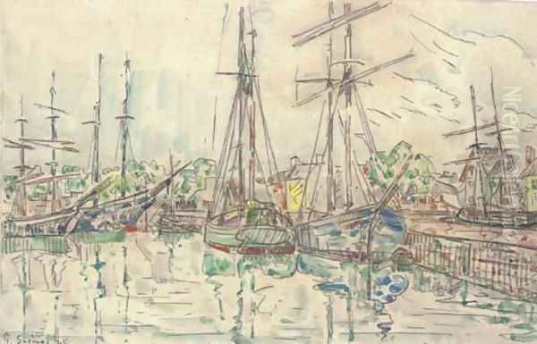 Paimpol Oil Painting by Paul Signac