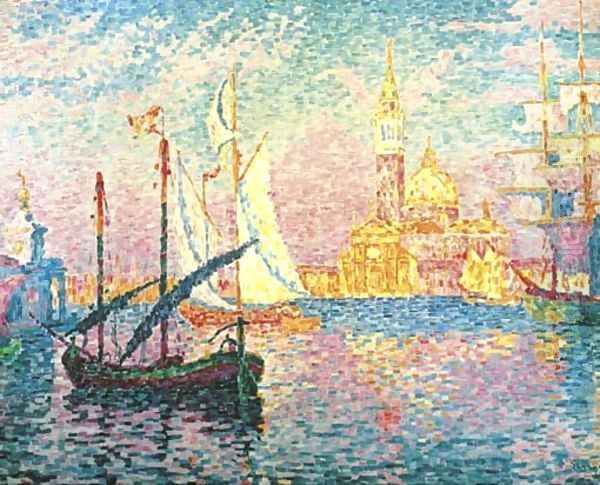 Mouillage de la Giudecca, Venise Oil Painting by Paul Signac