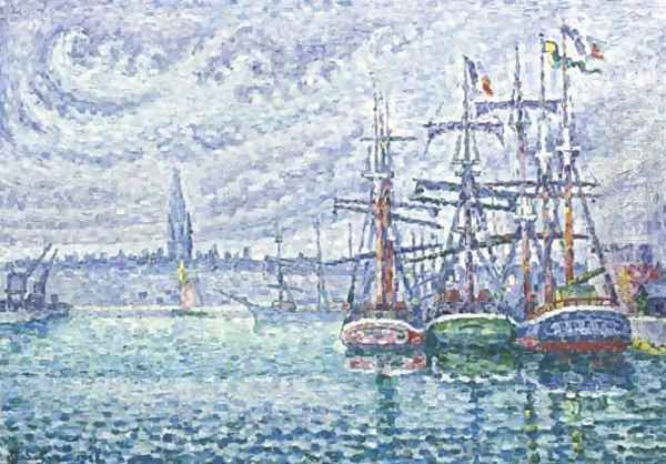 Bassin a flots. Saint-Malo Oil Painting by Paul Signac