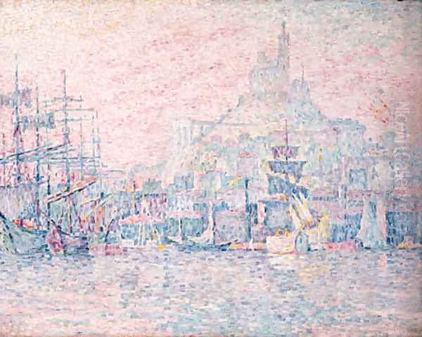 Marseille. La Bonne mre. Brume du matin. Oil Painting by Paul Signac