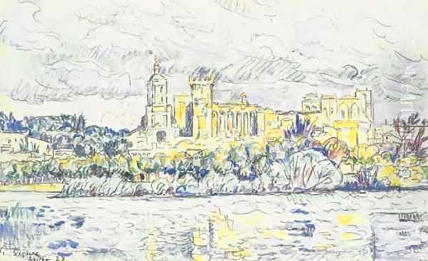 Palais des Papes, Avignon Oil Painting by Paul Signac