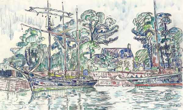 Le Fanny Crossfield à Paimpol Oil Painting by Paul Signac