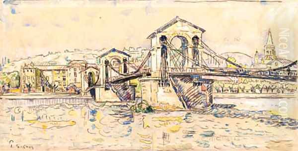 Le Pont de Bourg Saint-Andeol Oil Painting by Paul Signac