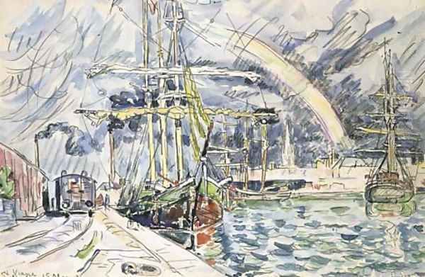 Le port de St. Malo Oil Painting by Paul Signac