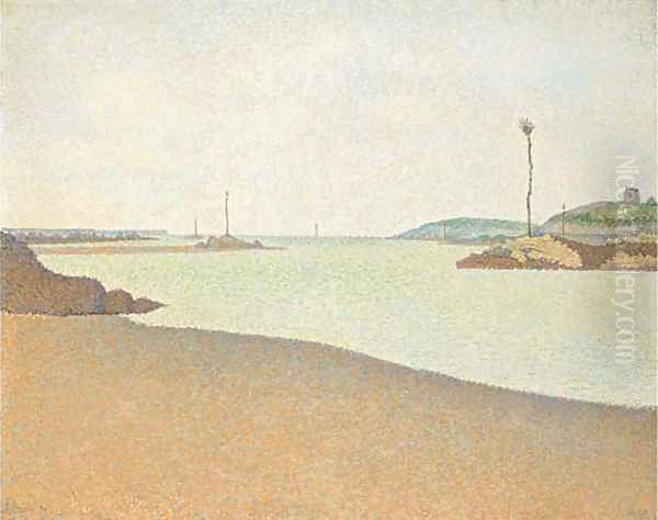 Les Balises, Saint-Briac Oil Painting by Paul Signac