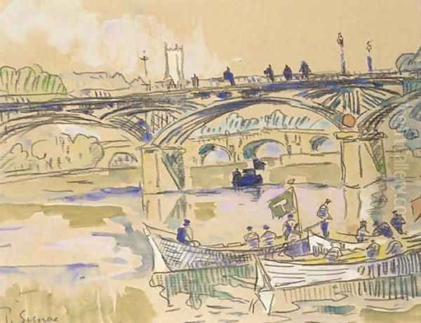 Pont des Arts Oil Painting by Paul Signac