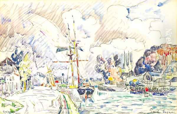 Quimper Oil Painting by Paul Signac